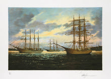 Tall Ships at Rest Lithograph | Eldred Clark Johnson,{{product.type}}