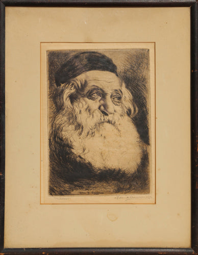 Talmudist Etching | Elias M. Grossman,{{product.type}}