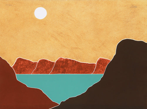 Taos Blue Lake Screenprint | Peter Keefer,{{product.type}}