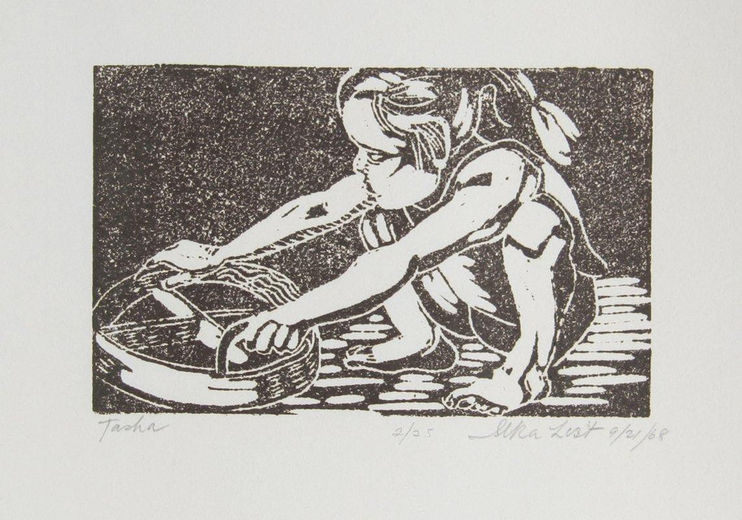 Tasha Woodcut | Ilka List,{{product.type}}