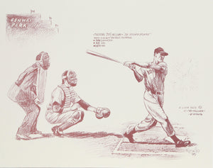Ted Williams from A Look Back portfolio Lithograph | Bill Gallo,{{product.type}}