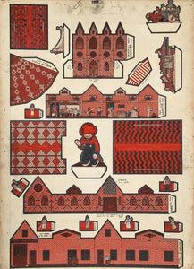 Teeny Town No. 4, Paper Doll Illustration for McCall's Watercolor | Mel Cummin,{{product.type}}