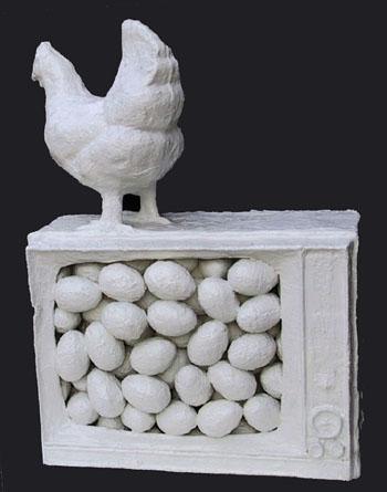 Television and Hen Ceramic | Ken Page,{{product.type}}