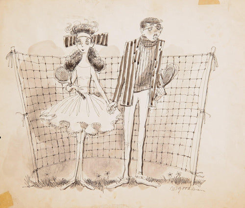 Tennis Couple II Ink | Marshall Goodman,{{product.type}}