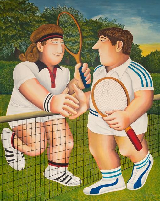 Tennis Lithograph | Beryl Cook,{{product.type}}