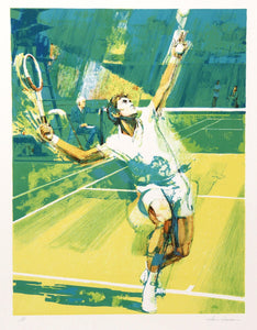 Tennis Serve Lithograph | Jim Jonson,{{product.type}}