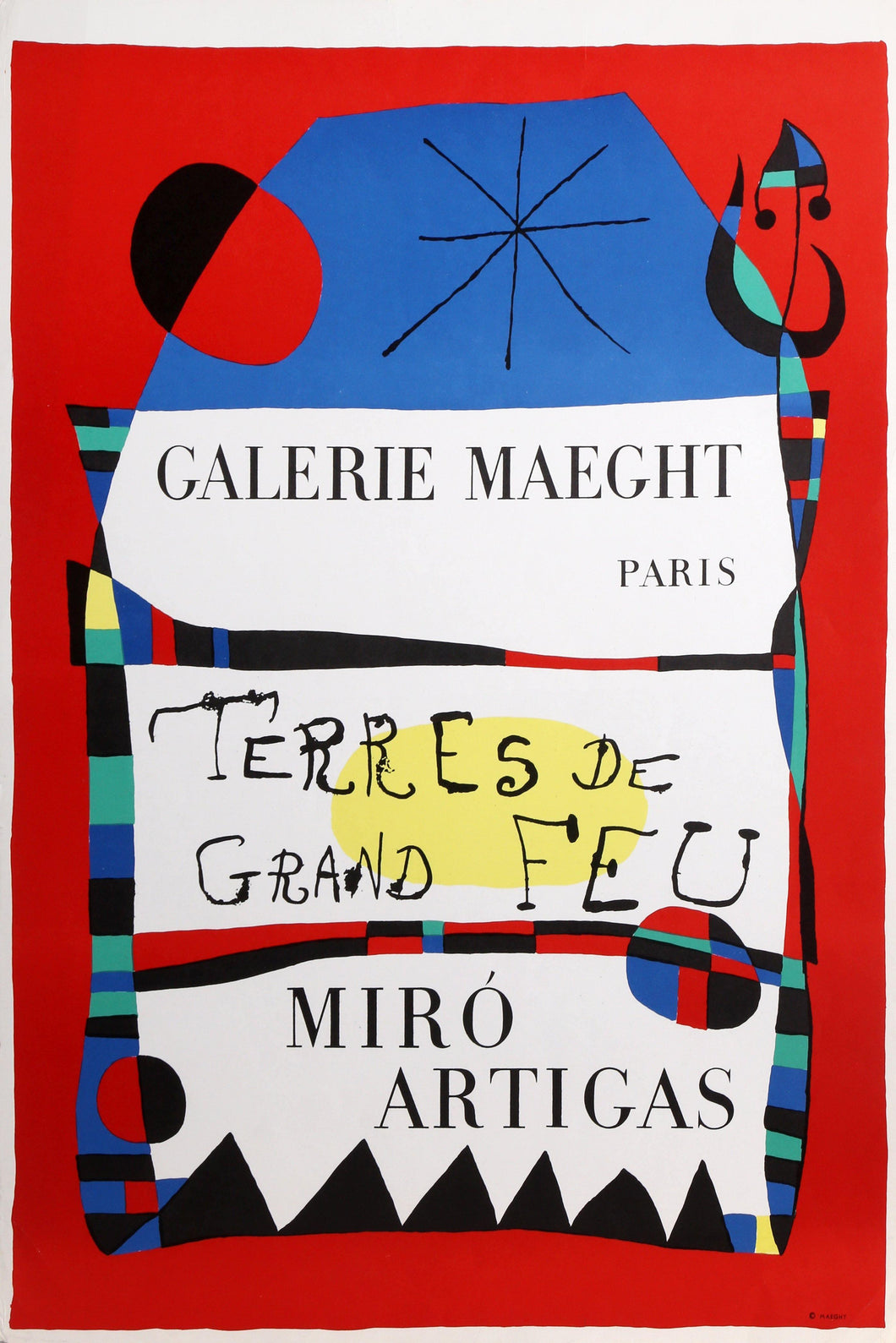 Terres du Grand Feu, Exhibition Miro-Artigas at Galerie Maeght lithograph | Joan Miro,{{product.type}}