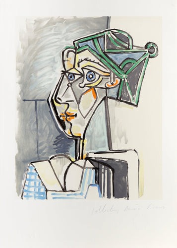 Tete de Femme au Chignon Lithograph | Pablo Picasso,{{product.type}}