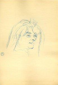 Tete de Femme de Trois-Quart Lithograph | Henri de Toulouse-Lautrec,{{product.type}}