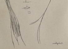 Tete de Femme Etching | Amedeo Modigliani,{{product.type}}
