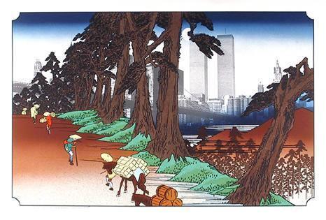 The 26 Station on the KisoKaido after Hiroshige Screenprint | Michael Knigin,{{product.type}}