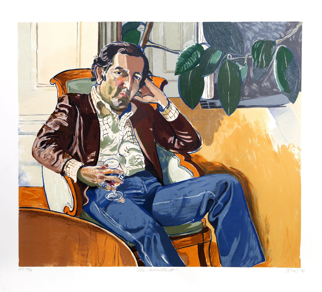 The Accountant (Marvin) Lithograph | Alice Neel,{{product.type}}