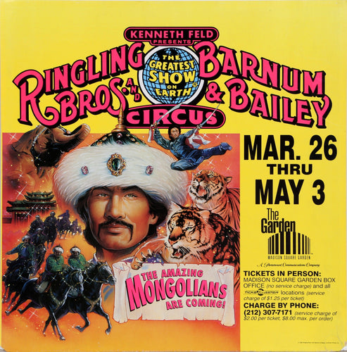 The Amazing Mongolians - Ringling Brothers and Barnum and Bailey's Circus Ad Poster | Unknown Artist,{{product.type}}