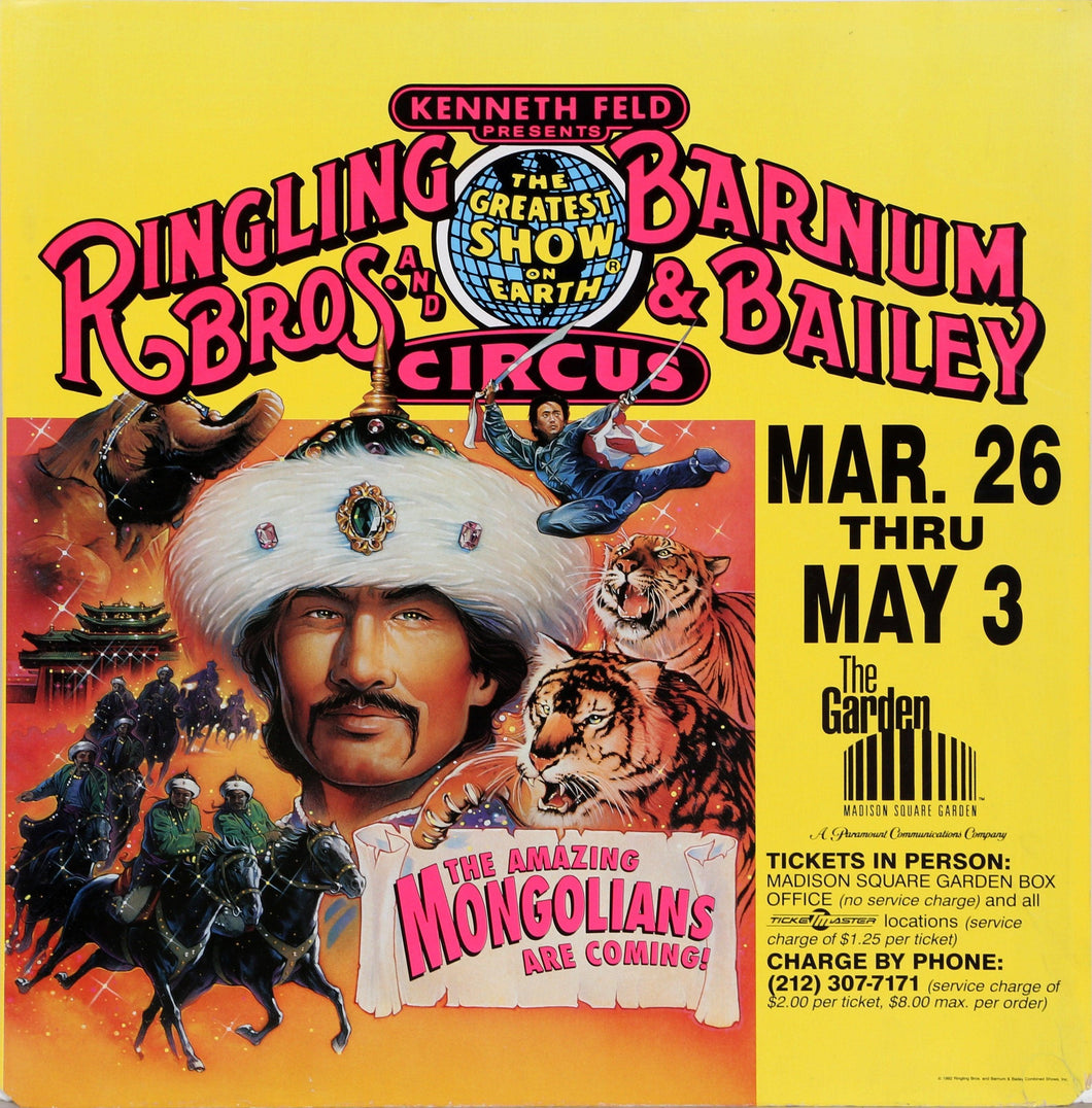 The Amazing Mongolians - Ringling Brothers and Barnum and Bailey's Circus Ad Poster | Unknown Artist,{{product.type}}