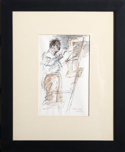 The Artist (6) Watercolor | Raphael Soyer,{{product.type}}