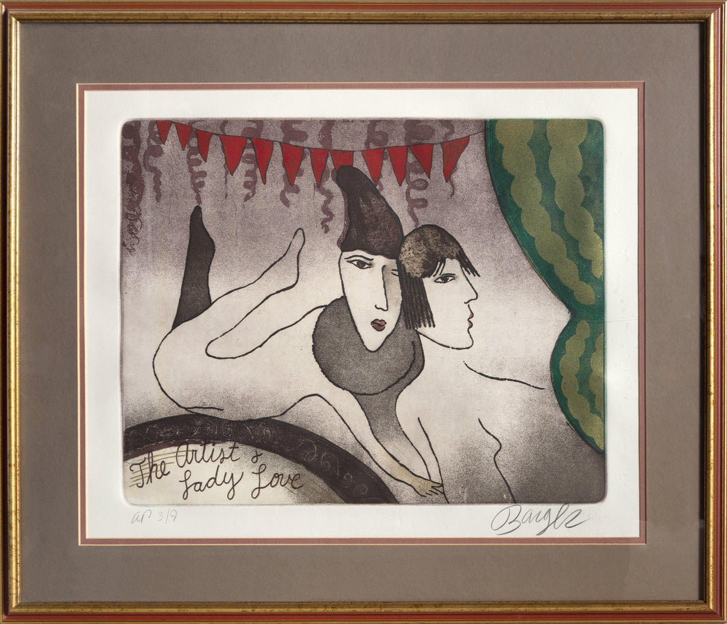 The Artist and Lady Love etching | Peter Barger,{{product.type}}