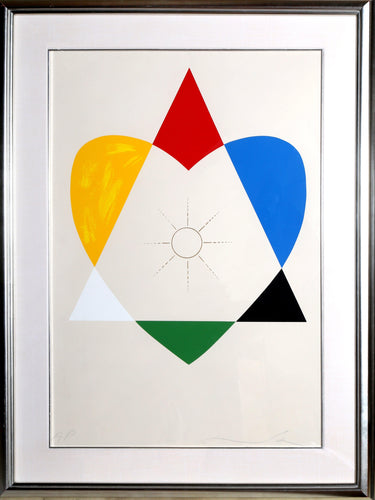 The Balance of Love and Work Produces Energy Screenprint | Jonathan Borofsky,{{product.type}}