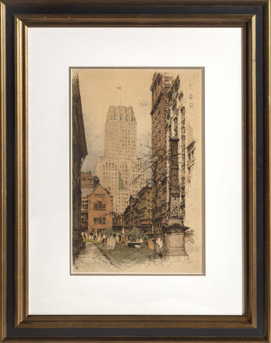 The Barclay-Vesey Building, Manhattan Etching | Luigi Kasimir,{{product.type}}