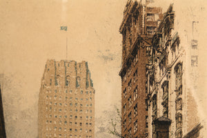 The Barclay-Vesey Building, Manhattan Etching | Luigi Kasimir,{{product.type}}