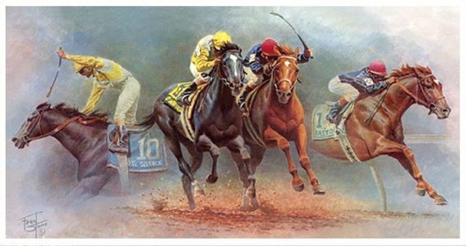 The Battle for the 1989 Triple Crown Lithograph | Fred Stone,{{product.type}}