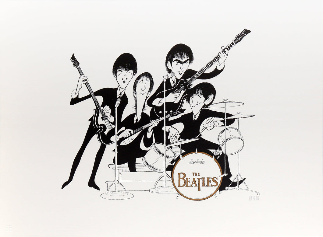 The Beatles - Ed Sullivan Show Lithograph | Al Hirschfeld,{{product.type}}