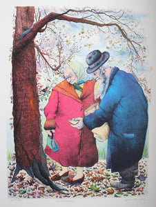The Bird Feeders Lithograph | Seymour Rosenthal,{{product.type}}