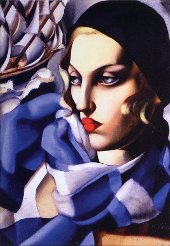 The Blue Scarf Giclee | Tamara de Lempicka,{{product.type}}