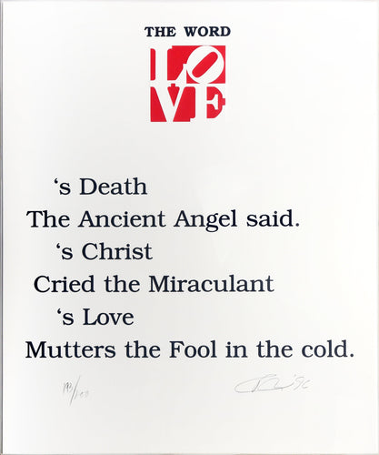 The Book of Love Poem - The Word Screenprint | Robert Indiana,{{product.type}}