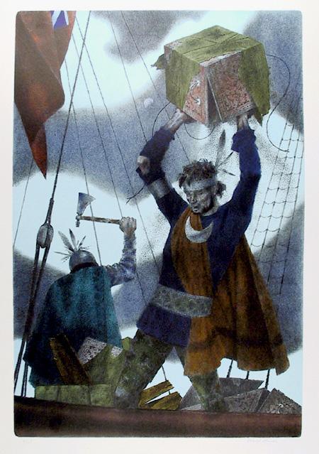 The Boston Tea Party Lithograph | Joseph Hirsch,{{product.type}}