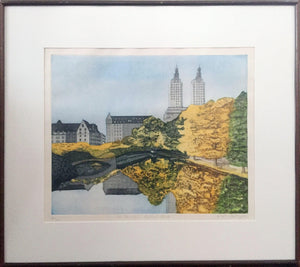 The Bridge in Central Park Etching | Katherine E. Gallagher,{{product.type}}