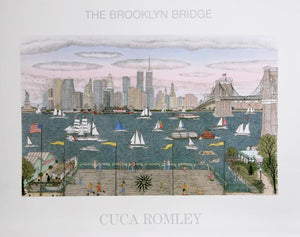 The Brooklyn Bridge Poster | Cuca Romley,{{product.type}}