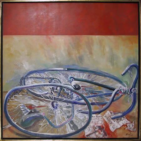 The Careless Cyclist Acrylic | Benjamin Silva,{{product.type}}