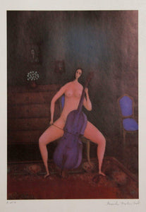The Cellist (Offset) Lithograph | Branko Bahunek,{{product.type}}