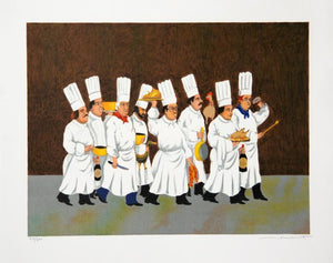 The Chefs Brigade Screenprint | Guy Buffet,{{product.type}}