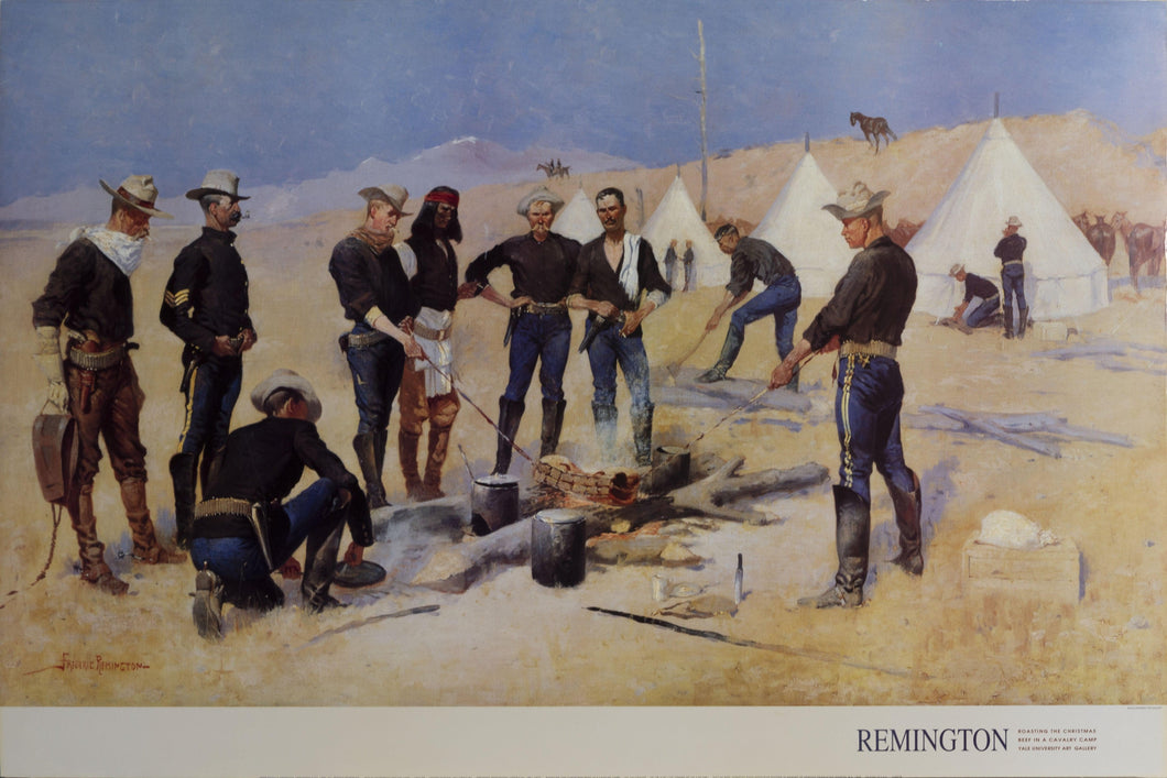 The Christmas Beef in a Cavalry Camp Poster | Frederic Remington,{{product.type}}