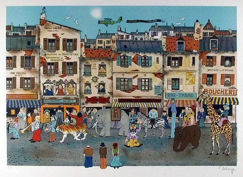 The Circus Lithograph | Delcroy,{{product.type}}
