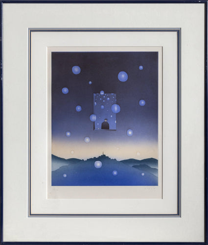 The City on the Hill Etching | Jean-Michel Folon,{{product.type}}