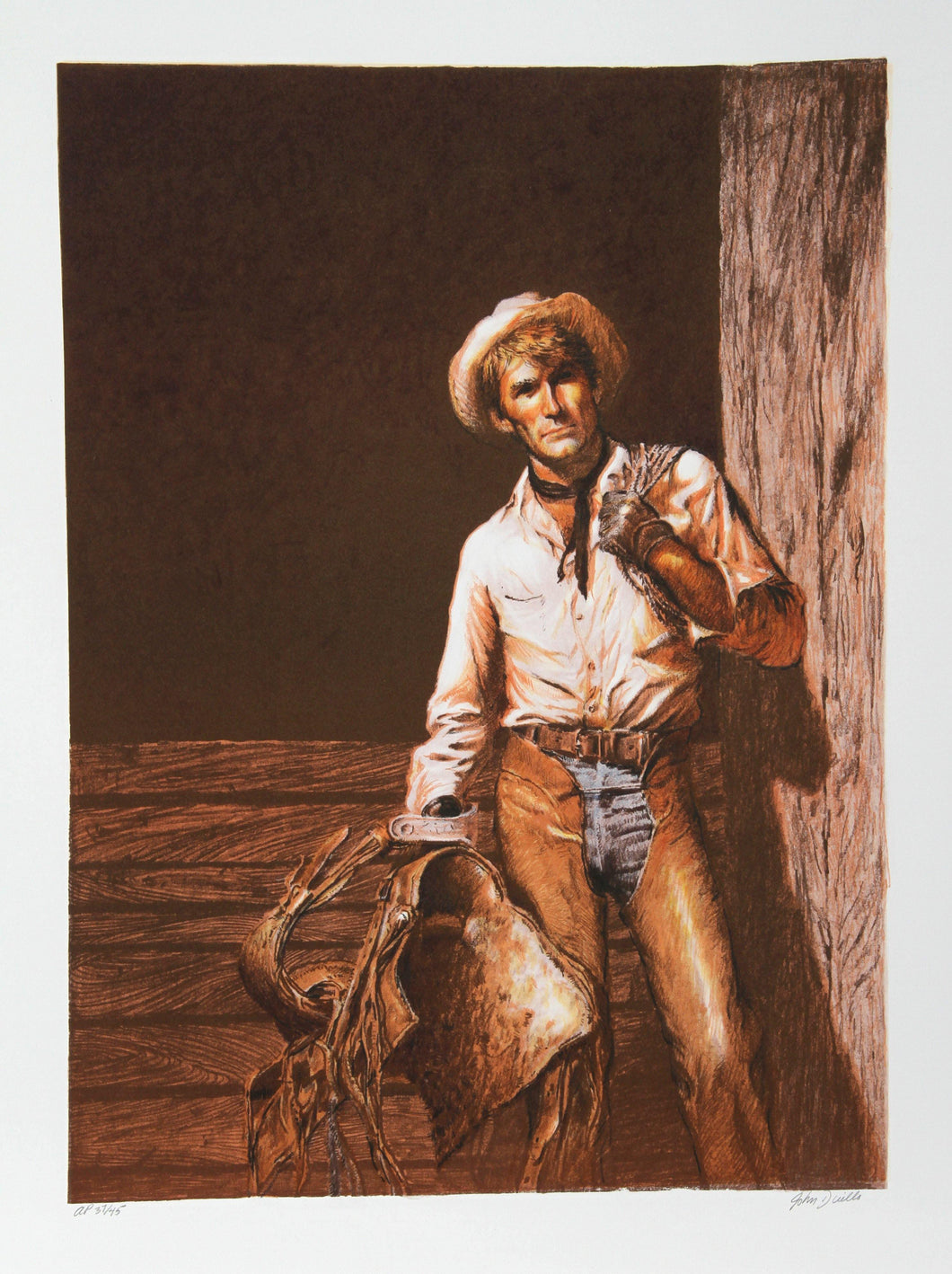 The Cowboy Lithograph | John Duillo,{{product.type}}