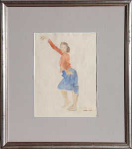 The Dancer Watercolor | Raphael Soyer,{{product.type}}