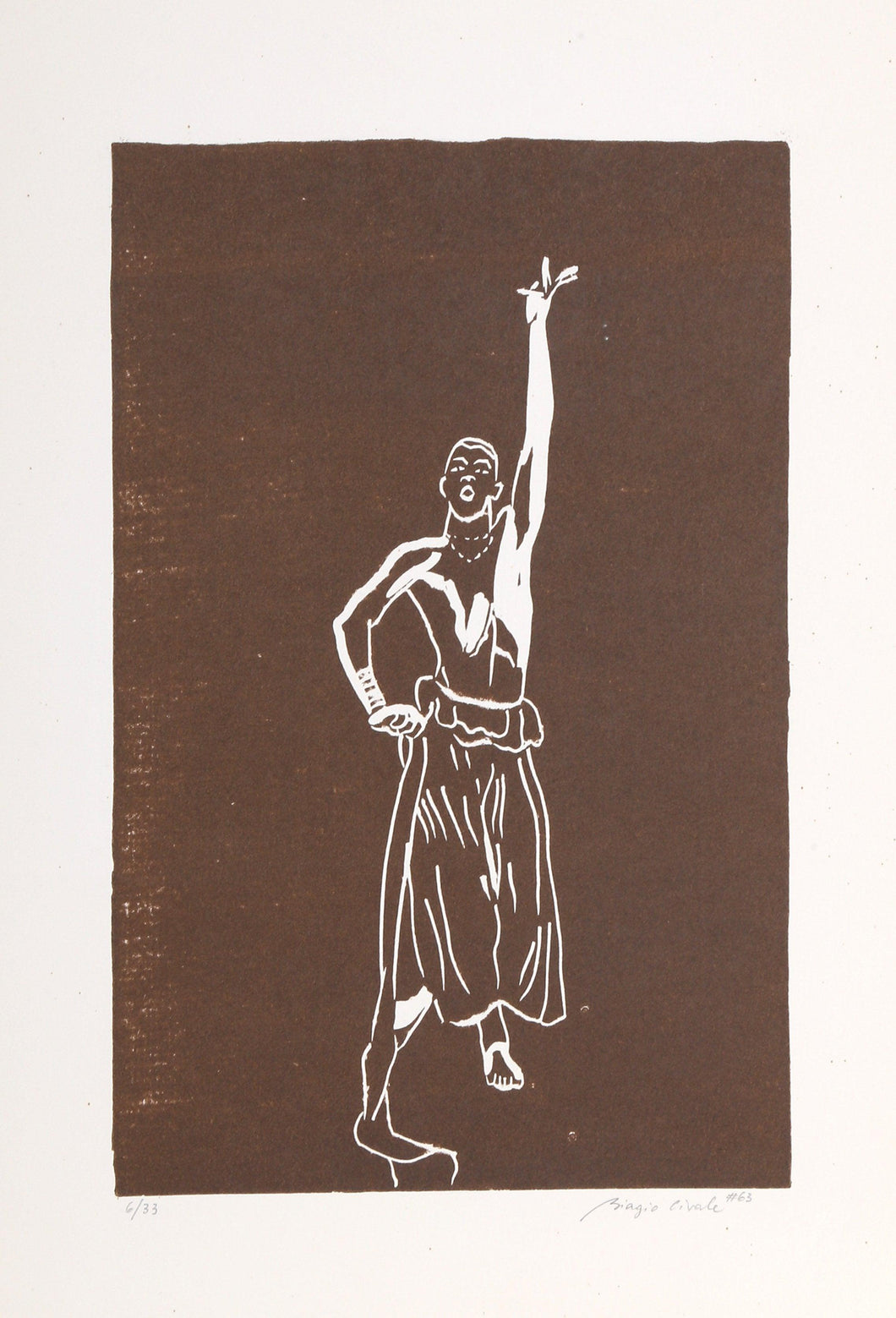 The Dancer Woodcut | Biagio Civale,{{product.type}}