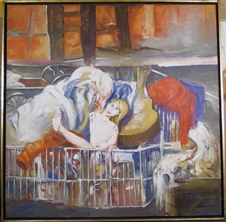 The Doll in the Garbage Can Acrylic | Benjamin Silva,{{product.type}}