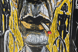 The Existentialist (Portrait of Giacometti) Woodcut | Red Grooms,{{product.type}}