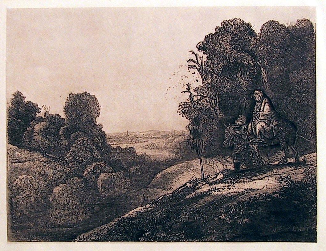 The Flight into Egypt: Altered from Seghers Etching | Rembrandt,{{product.type}}