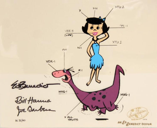 The Flintstones - Betty and Dino Model Sheet Comic Book / Animation | Hanna-Barbera,{{product.type}}