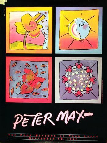The Four Seasons at Four Lakes Poster | Peter Max,{{product.type}}
