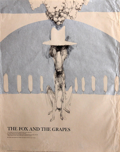 The Fox and The Grapes - Aesop Fables Poster | George Roth,{{product.type}}
