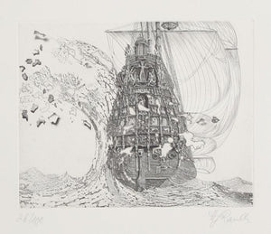 The Galleons Suite - Le Petit Vague Etching | Hans-Georg Rauch,{{product.type}}