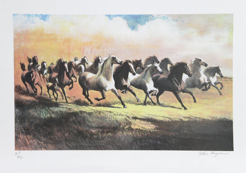 The Gray Stallion Lithograph | Helen Hayse,{{product.type}}
