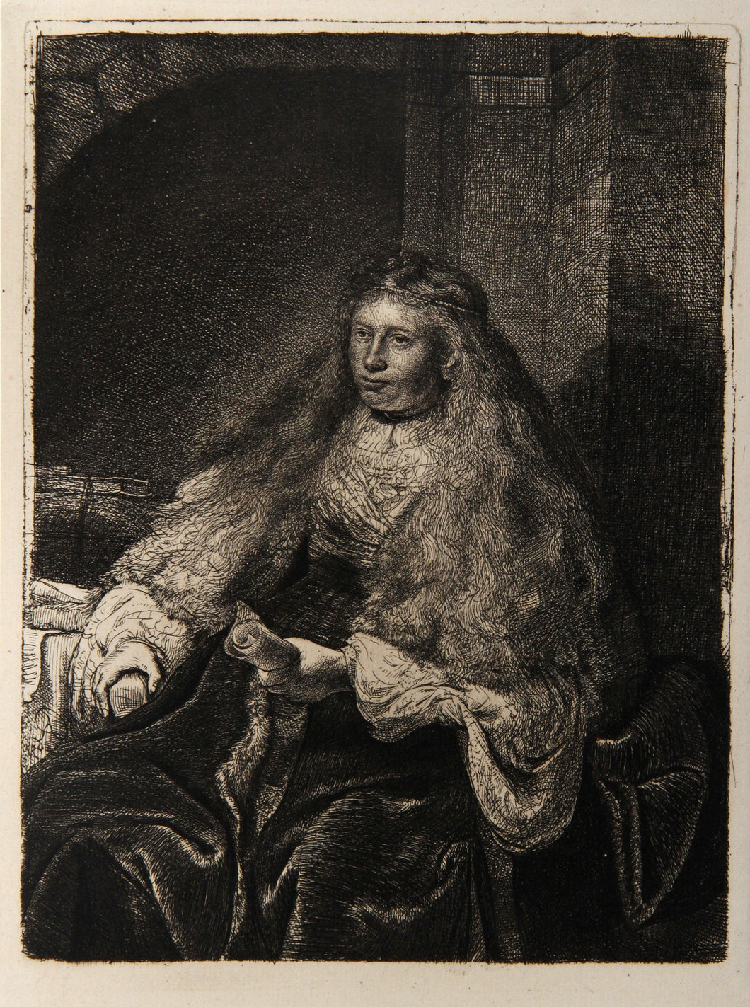 The Great Jewish Bride (B340) Etching | Rembrandt,{{product.type}}