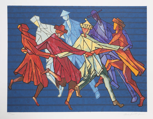 The Horah Dance Lithograph | Chaim Goldberg,{{product.type}}